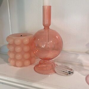 COPY - NWT Borosilicate Glass Taper Candle Holder.